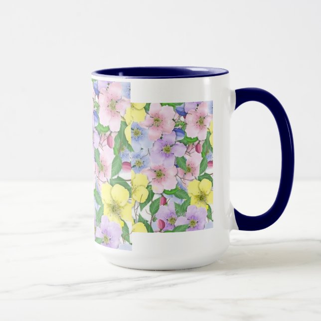 Caneca Pastel Flowers - Mug (Direita)