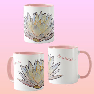 Caneca Pastel Lotus Blossom Waterlily Floral