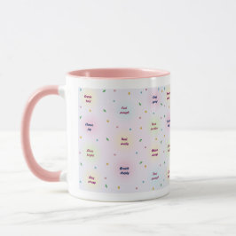 Caneca Pastel Positive Affirmations Pattern