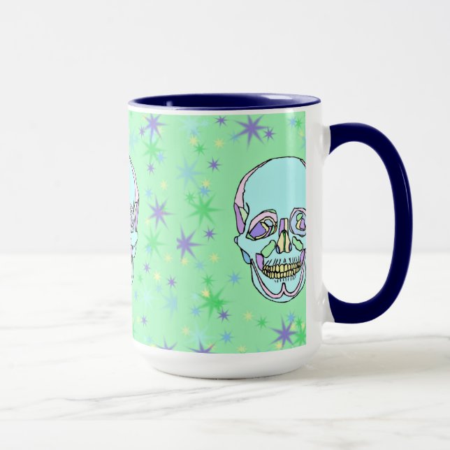 Caneca Pastel Skulls and Stars Coffee Mug (Direita)