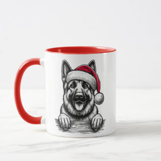 Caneca Pastor Alemão Natal – Cachorro Festivo