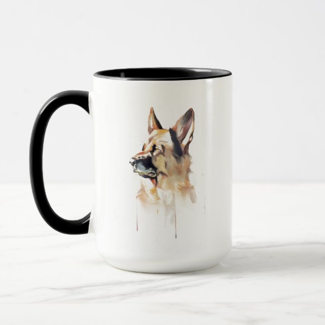 Caneca Pastor Alemão, Xícara de Café Mãe de Cachor (Esquerda)