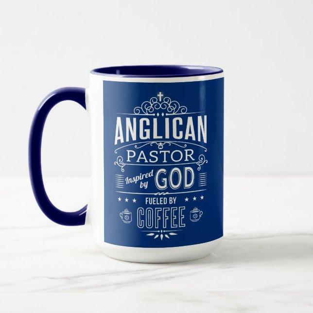 Caneca Pastor Anglicano, inspirado em Deus e no Café (Esquerda)