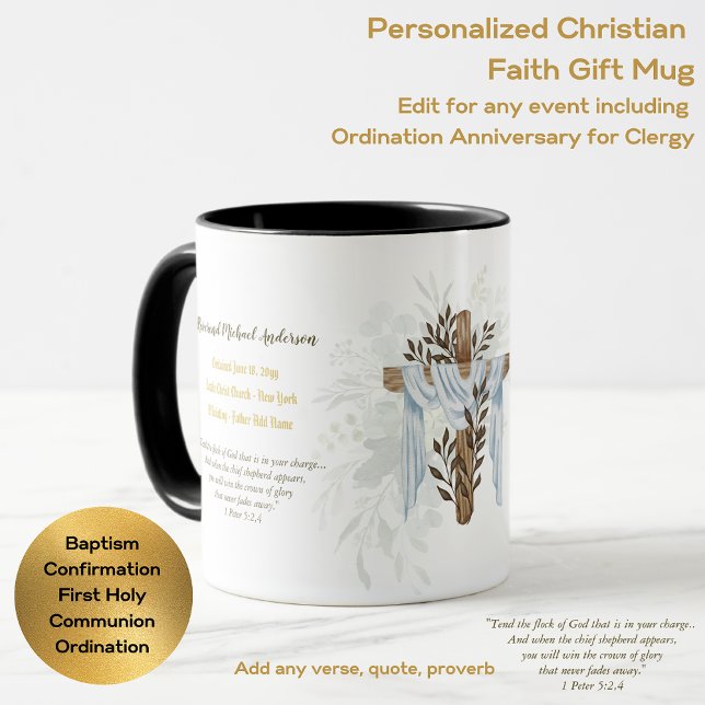 Caneca Pastor Deacon, o padre recém-ordenado (Criador carregado)