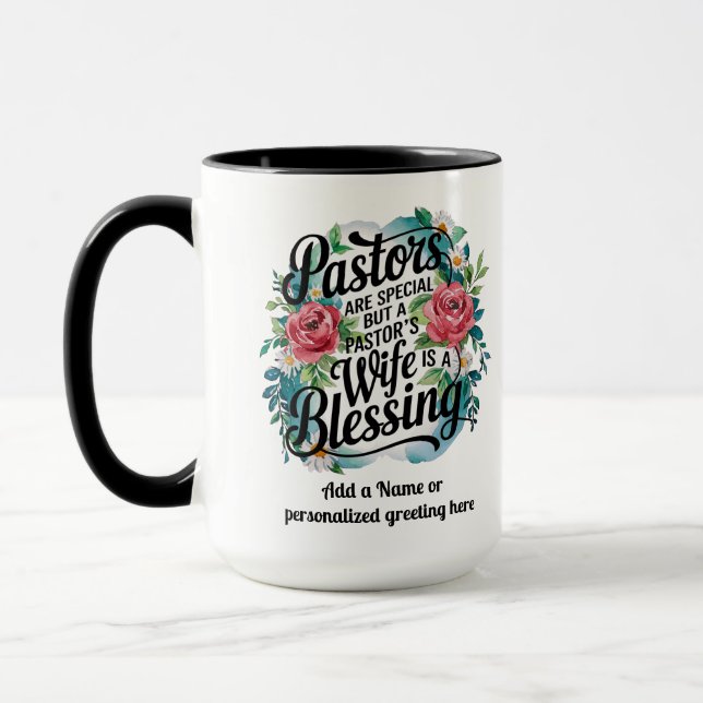Caneca ✝️ Pastors Wife Appreciation Gift Benção Personali (Esquerda)