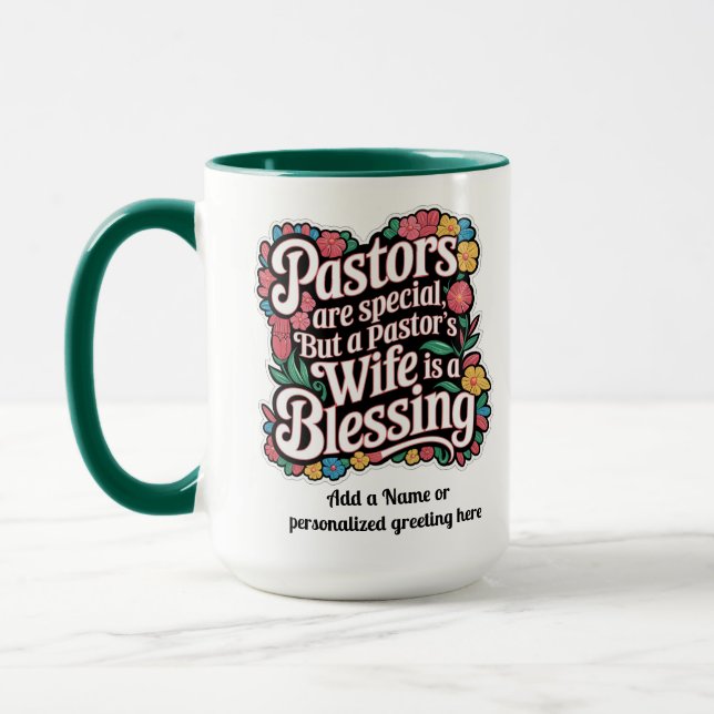 Caneca ✝️ Pastors Wife Appreciation Gift Benção Personali (Esquerda)