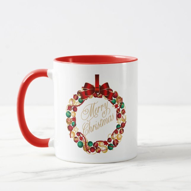 Caneca Pata de design de coroa de Natal (Esquerda)
