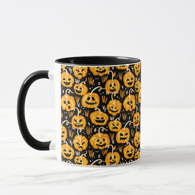 Caneca Patch da Abóbora do Halloween Jack O Lanterna (Esquerda)