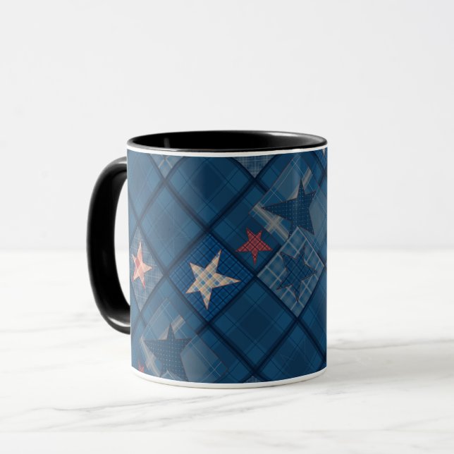 Caneca Patchwork de Denim (Frente Esquerda)