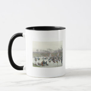 Caneca Patinadores no lago no Bois de Boulogne