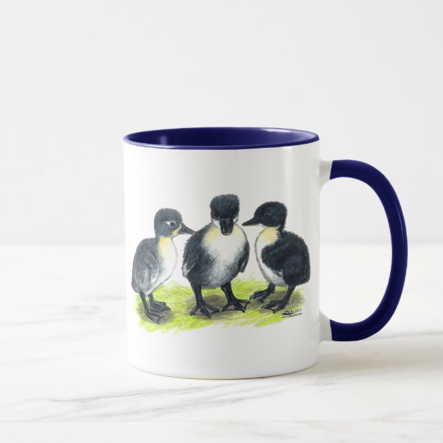 Caneca Patinhos Suecos Azuis (Direita)