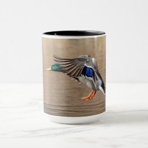 Caneca Pato de Mallard em voo