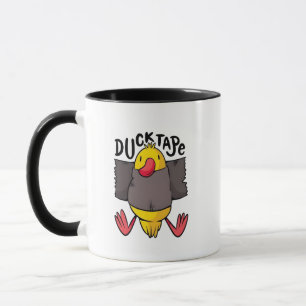 Caneca Pato engraçado Kawaii embrulhado em fita adesiva