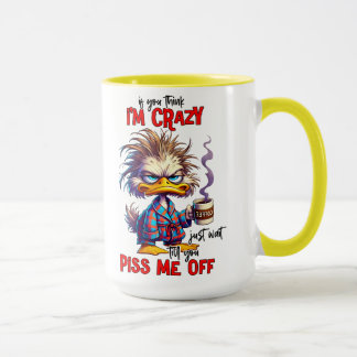 Caneca Pato Mal-Humorado Citação Sarcástica de Café