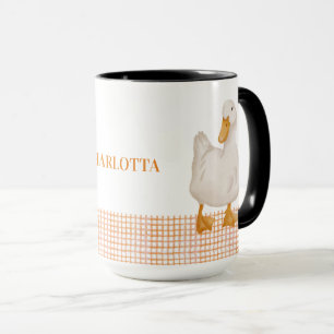 Caneca Pato Personalizado – Design de Animal de Fazenda F
