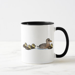 Caneca Pato selvagem & quatro patinhos