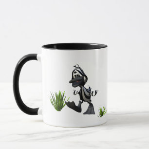 Caneca Pato Zebra de Cartoon Bonito