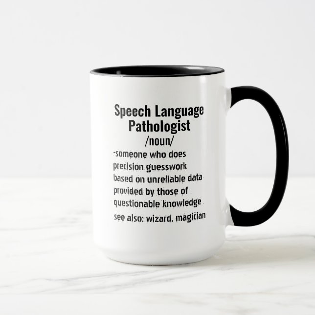Caneca Patologista de Linguagem Engraçado Dons de Definiç (Direita)