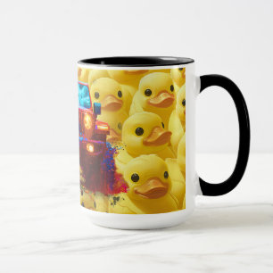 Caneca Patos Amarelos com um caminhão Peep 4x4
