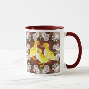 Caneca Patos e Rosas