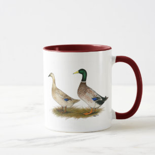 Caneca Patos:  Harlequin de prata de Galês