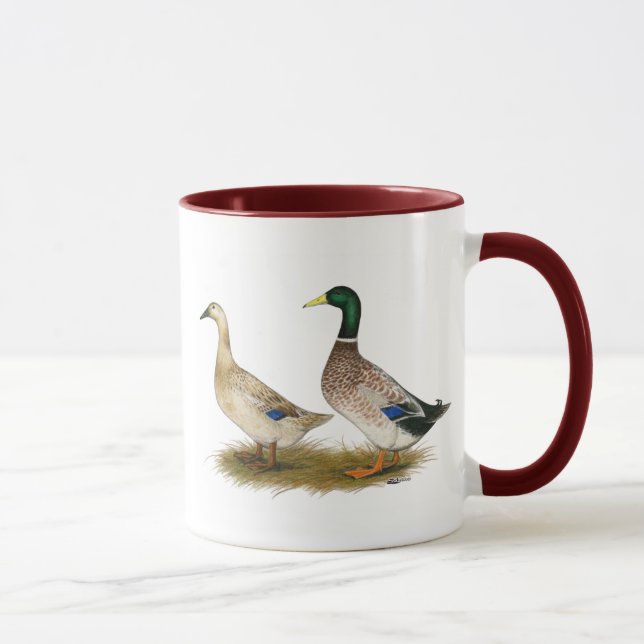 Caneca Patos:  Harlequin de prata de Galês (Direita)