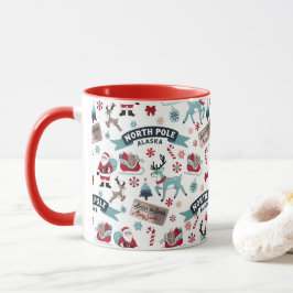 Caneca Pátria de inverno - Papais noeis Sleigh e Polo Nor