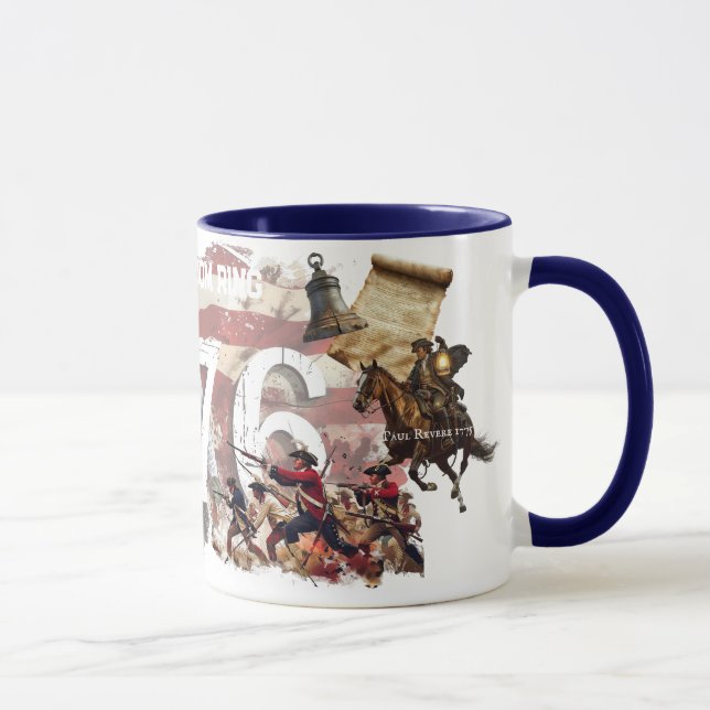 Caneca Patriótica 1776 História da Independência American (Direita)