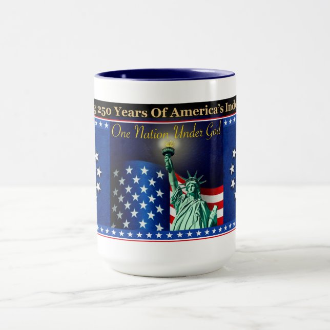 Caneca Patriótica Celebração dos 250 anos da Améri (Centro)