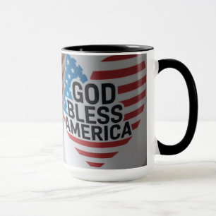 Caneca patriótica Deus Abençoe a América