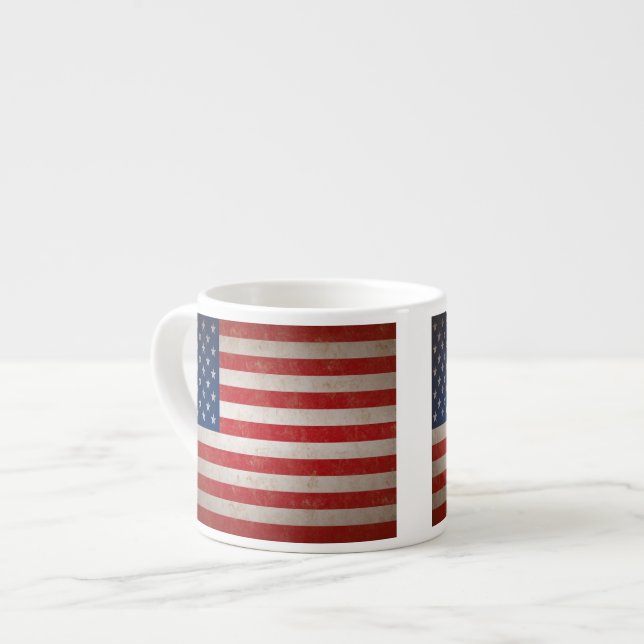 Caneca patriótica do café da bandeira americana do (Frente Esquerda)