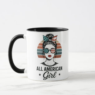 Caneca Patriótica Garota Totalmente Americana