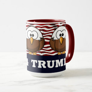 Caneca patriótica, vermelha, branca e azul Caneca