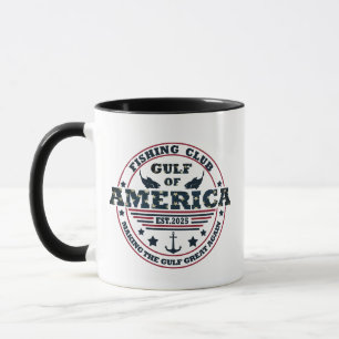 Caneca Patriótico do clube de pesca americano do Golfo da