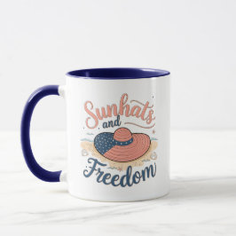 Caneca Patriótico dos Sunhats e Liberdade