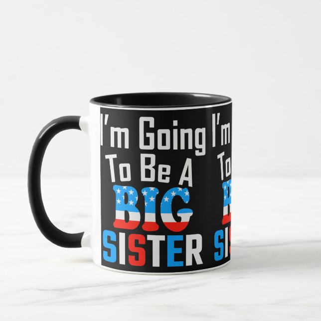 Caneca Patriótico Eu vou ser uma Irmã Grande (Esquerda)
