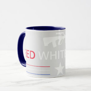 Caneca Patriótico Vermelho Branco e Pew