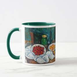 Caneca Paul Cezanne - Ainda vive com cerejas e caçadores
