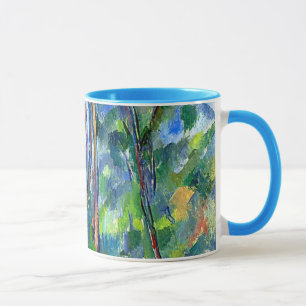 Caneca Paul Cezanne: Na floresta, pintura de Cezanne
