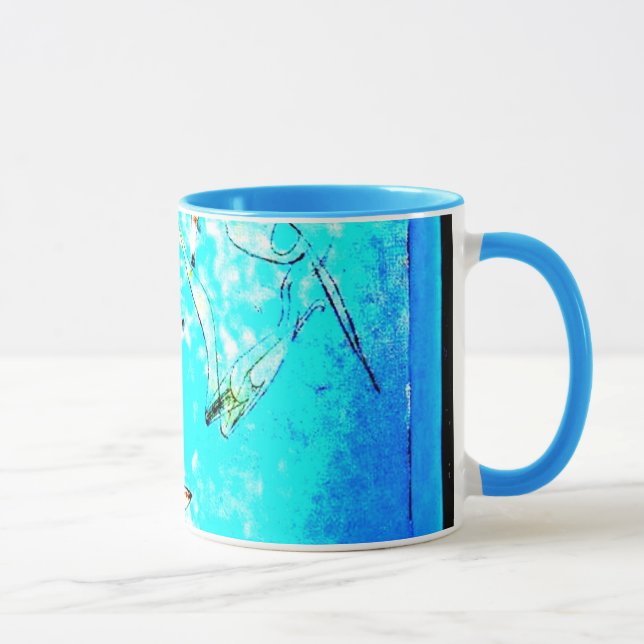 Caneca Paul Klee art: Imagem de peixe, pintura de Klee (Direita)