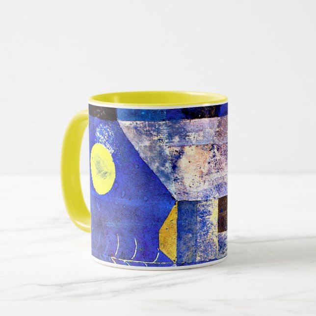 Caneca Paul Klee trabalho de arte, Lua, (Frente Esquerda)