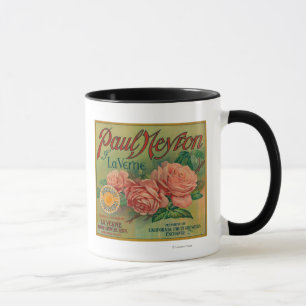 Caneca Paul Neyron da etiqueta alaranjada de Verne do La