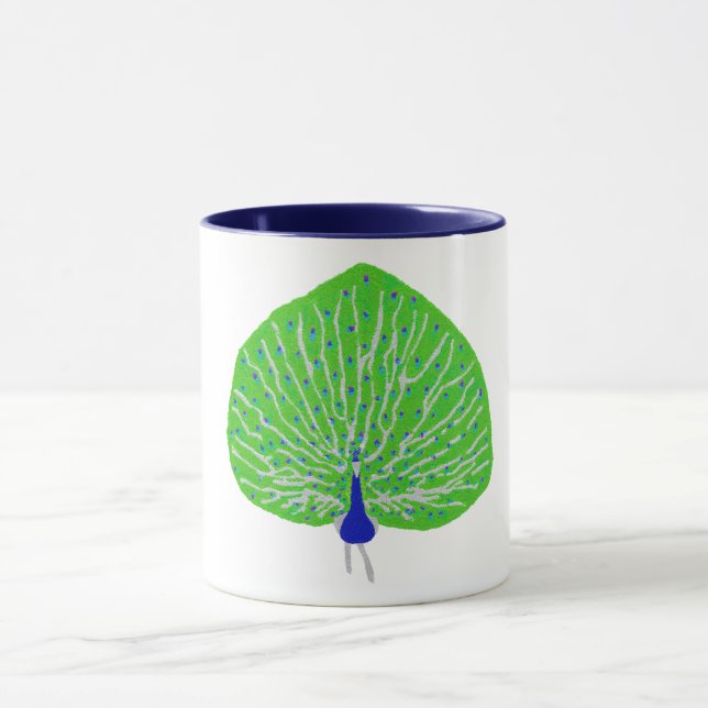 Caneca Pavão brilhante moderno (Centro)
