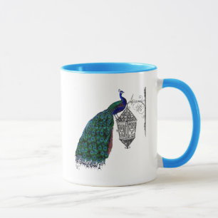 Caneca Pavão Na Lâmpada