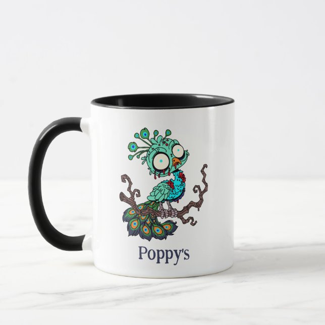 Caneca Pavão Zumbi Personalizado (Esquerda)