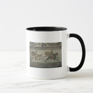 Caneca Pavimento de mosaico da casa de campo romana no
