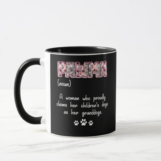 Caneca Pawma Definition mama vovó tia cão amante (Esquerda)