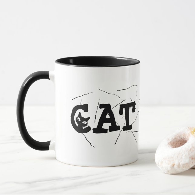Caneca Pawprint e Cabelo da MOM CAT Xadrez Buffalo (Com Donut)