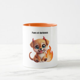 Caneca Paws of Darkness Fire Dog Coffee Mug