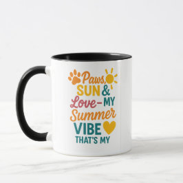 Caneca Paws, Sun & Love – Summer Vibes for Pet Lovers